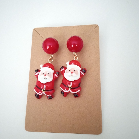Fashion Jewelry Santa Dangle Earrings - Picture 4 of 5